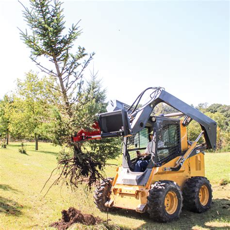 skid steer tree puller attachment|tree puller attachment for tractor.